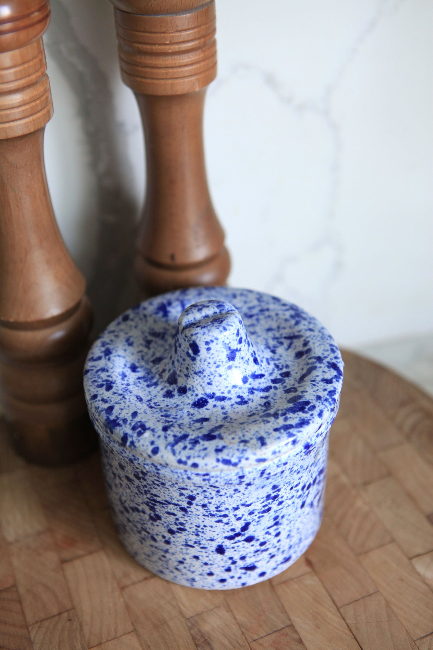 Vintage Speckled Crock